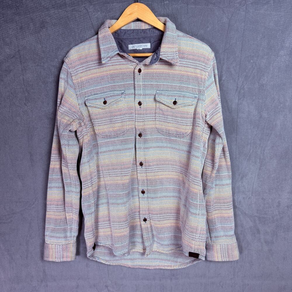 Outerknown Multicolor Striped Casual Button Down … - image 1